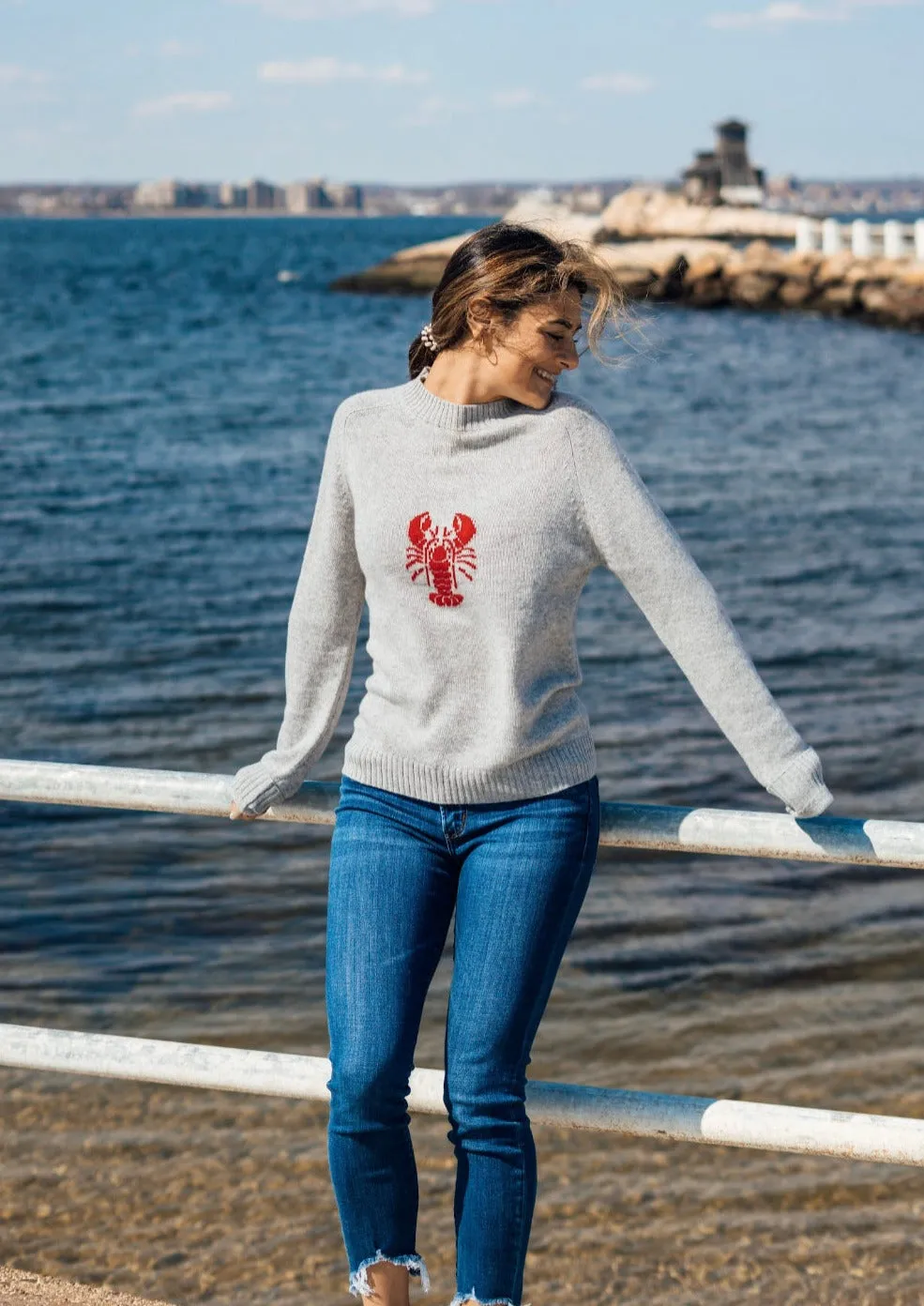 100% Cashmere LUXE Lobster Sweater