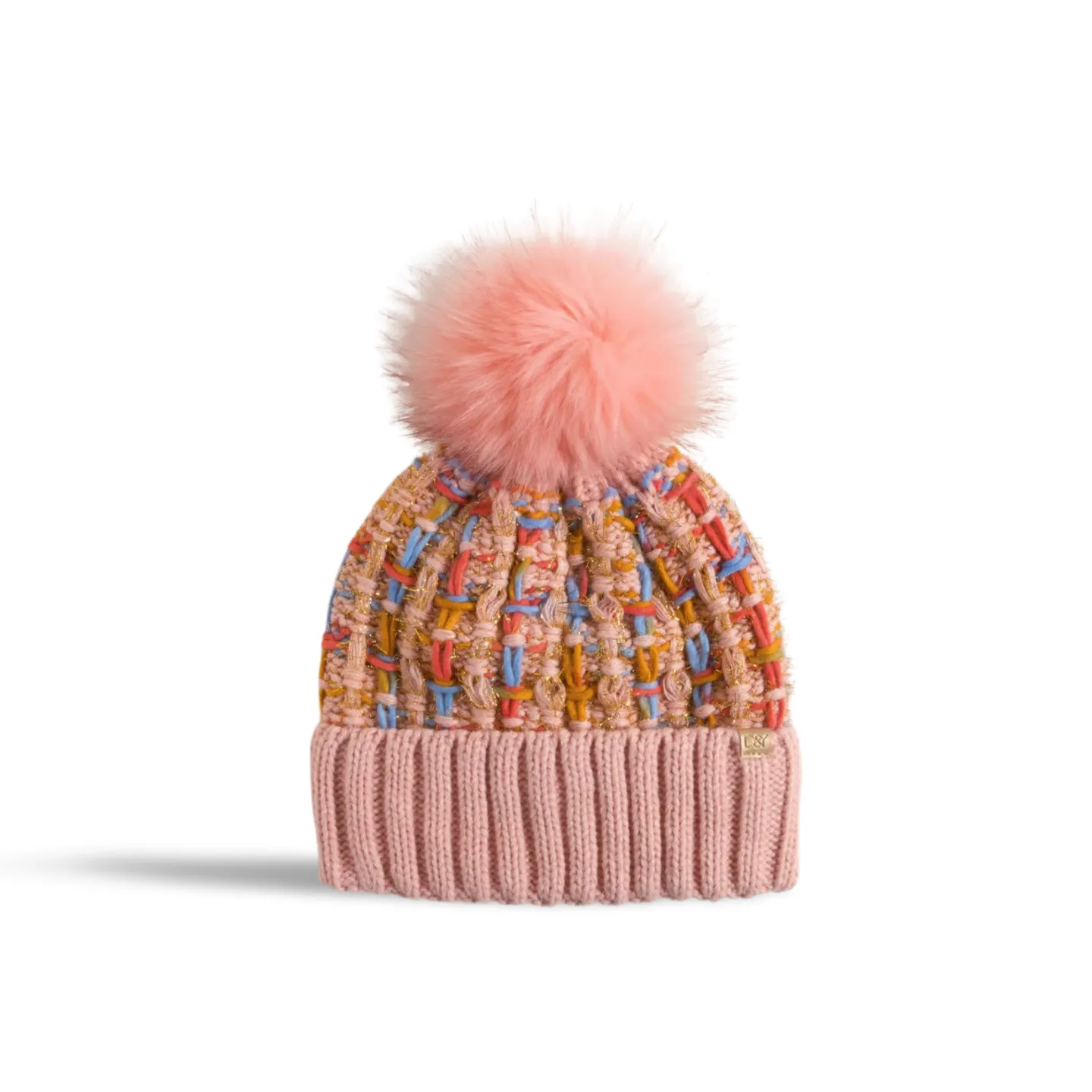 ABB0802 - CHUNKY KNIT BEANIE WITH FAUX POM AND LINING