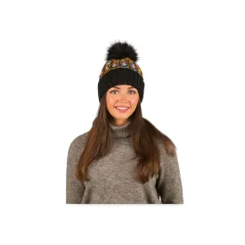 ABB0802 - CHUNKY KNIT BEANIE WITH FAUX POM AND LINING