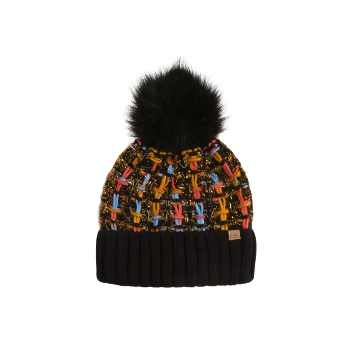 ABB0802 - CHUNKY KNIT BEANIE WITH FAUX POM AND LINING