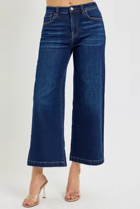 Addie High Rise Crop Wide Leg Jeans