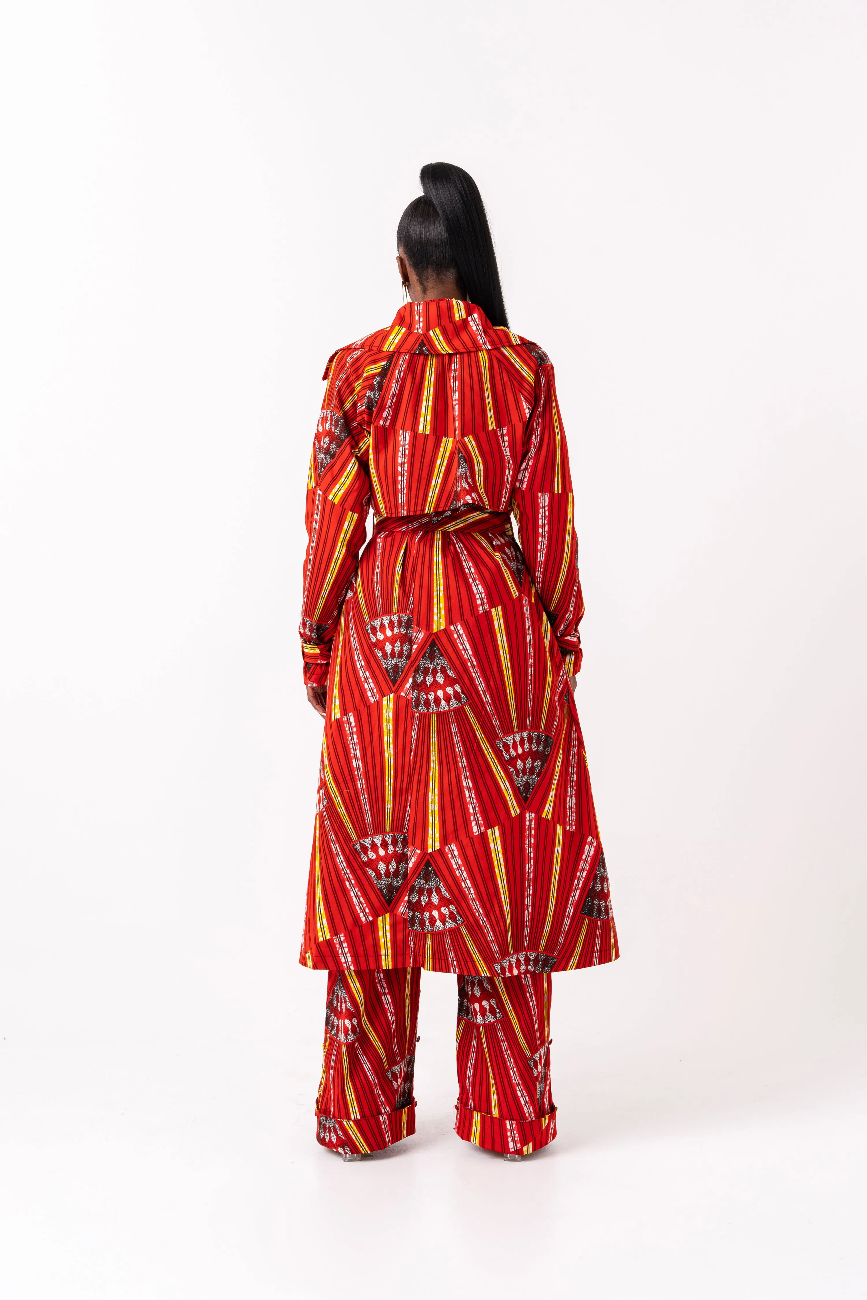 AFE African Print Trench Jacket