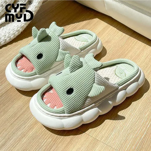 Animals Slippers Women Platform Shoes Cute Cartoon Thick Sole Home