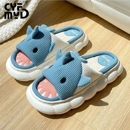 Animals Slippers Women Platform Shoes Cute Cartoon Thick Sole Home