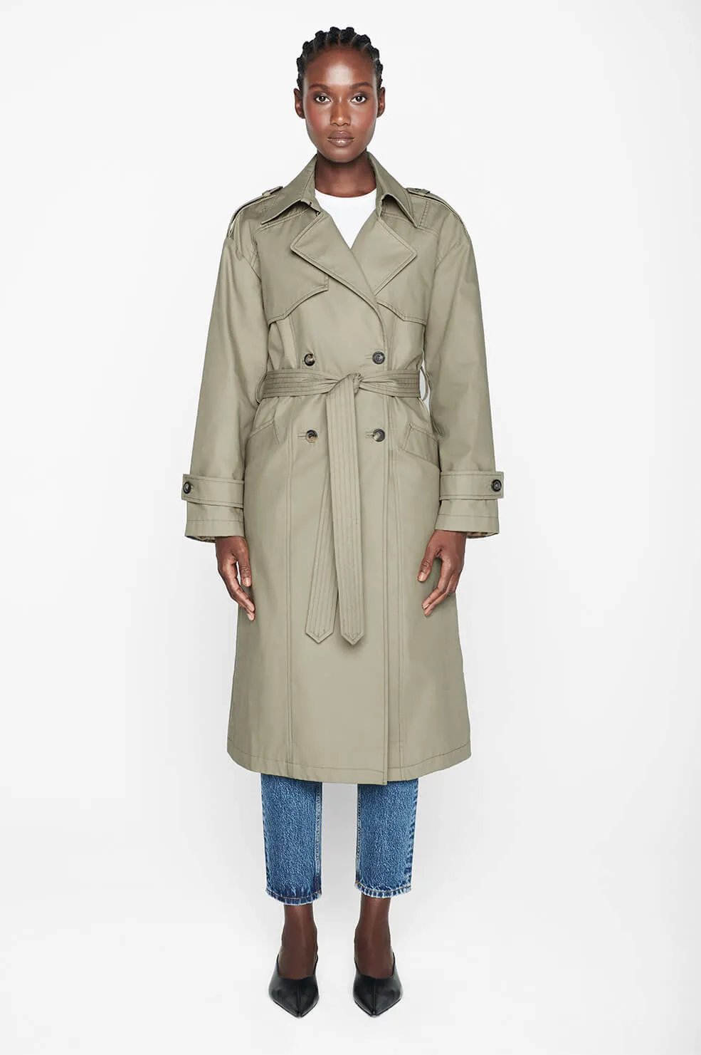 Anine Bing - Finley Trench in Green Khaki