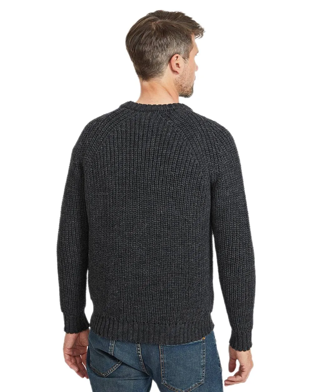 Aran Mens Fisherman Raglan Crew Sweater