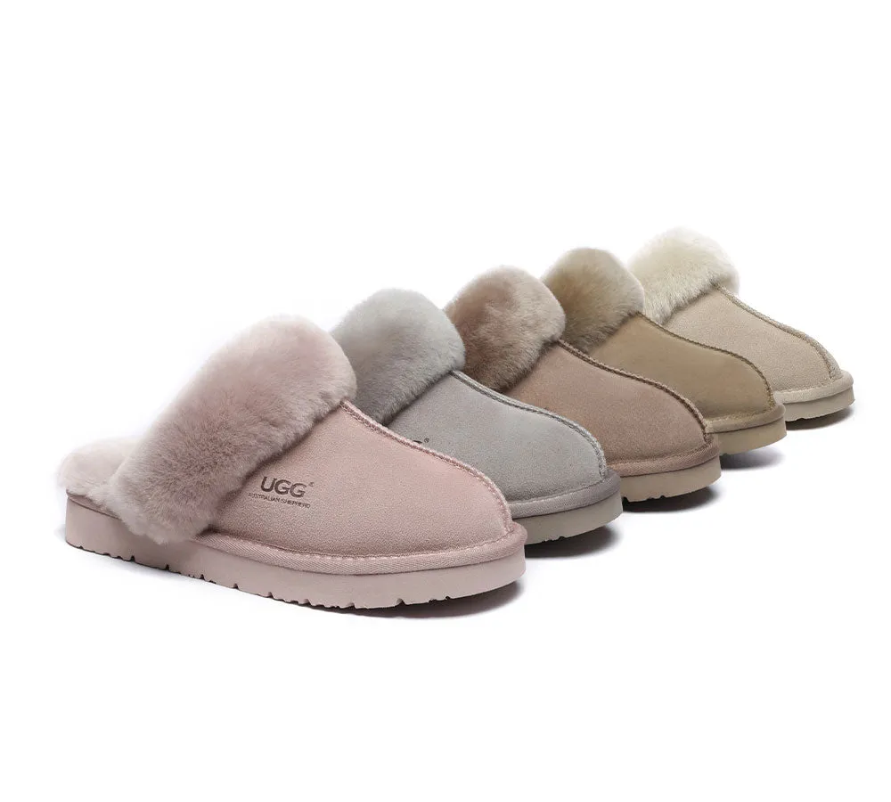 AUSTRALIAN SHEPHERD® UGG Slippers Premium Sheepskin Wool Muffin Special