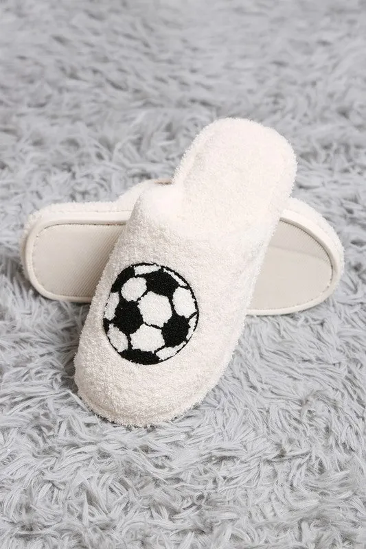 Baseball or Soccer Soft Home Indoor Floor Slippers