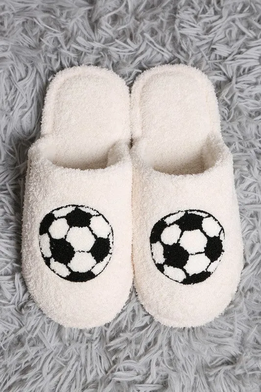 Baseball or Soccer Soft Home Indoor Floor Slippers