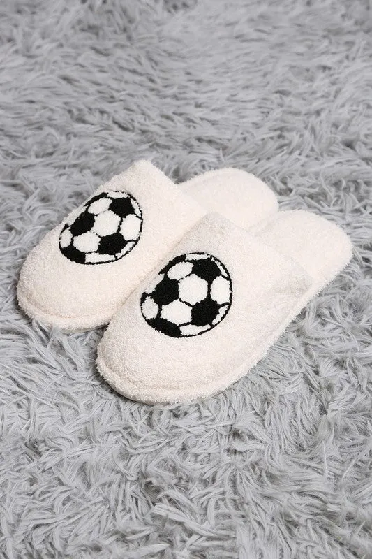 Baseball or Soccer Soft Home Indoor Floor Slippers