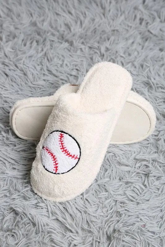 Baseball or Soccer Soft Home Indoor Floor Slippers