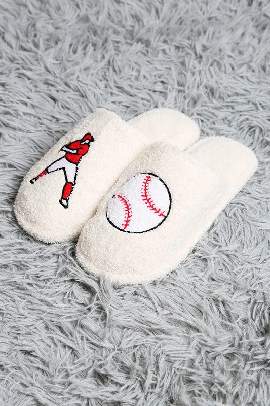 Baseball or Soccer Soft Home Indoor Floor Slippers