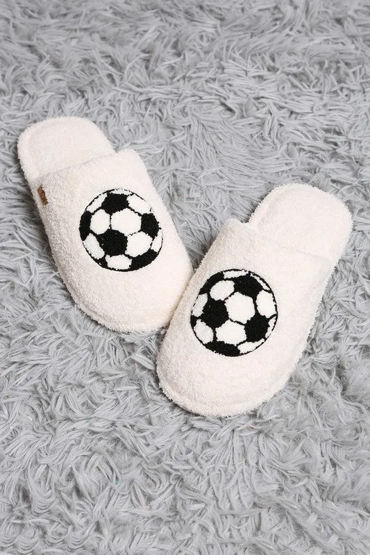 Baseball or Soccer Soft Home Indoor Floor Slippers