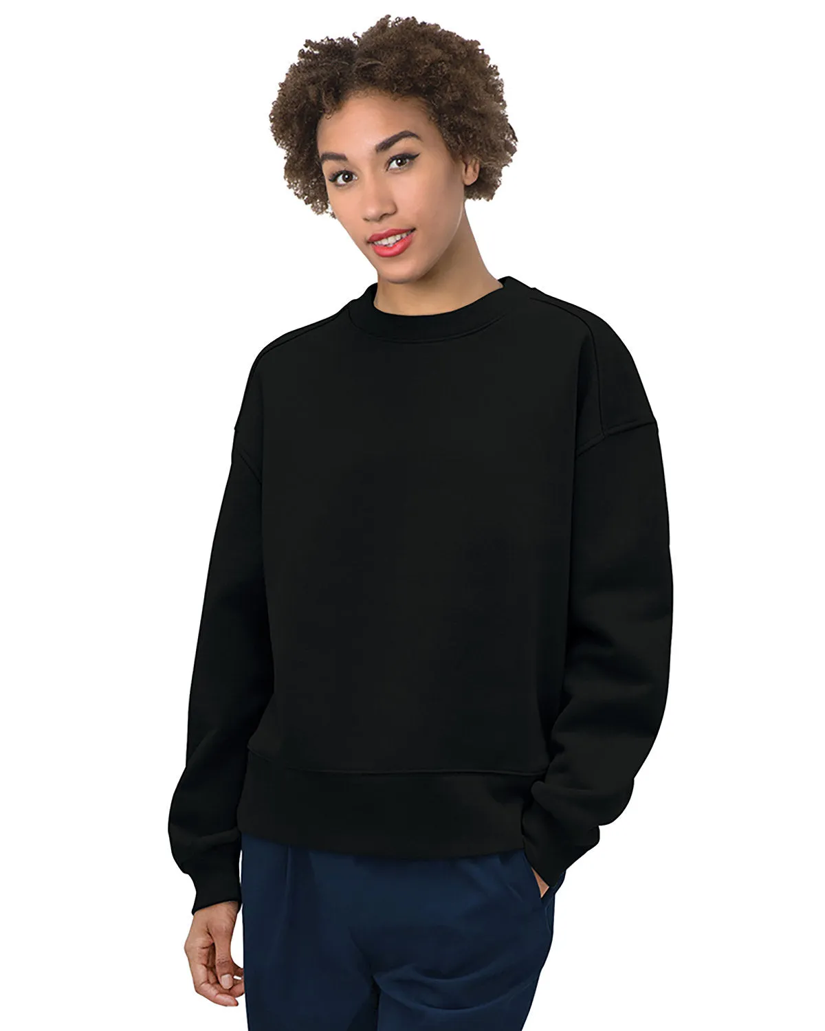 Bayside Ladies' Crewneck Fleece