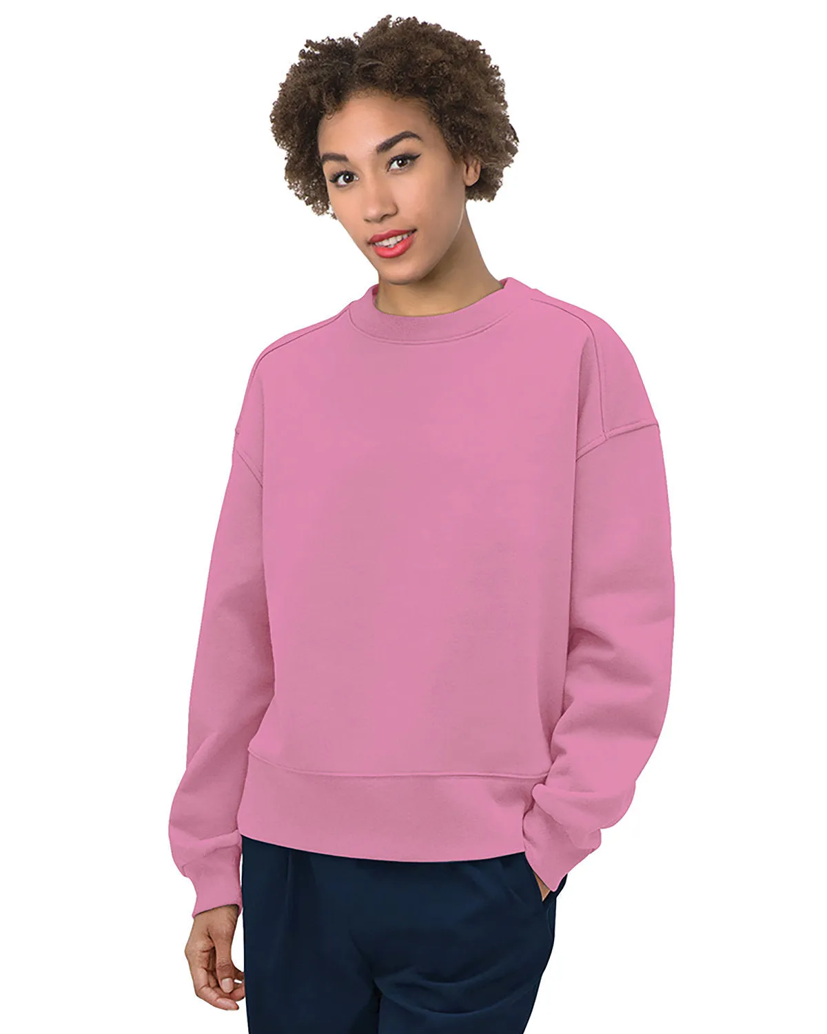 Bayside Ladies' Crewneck Fleece