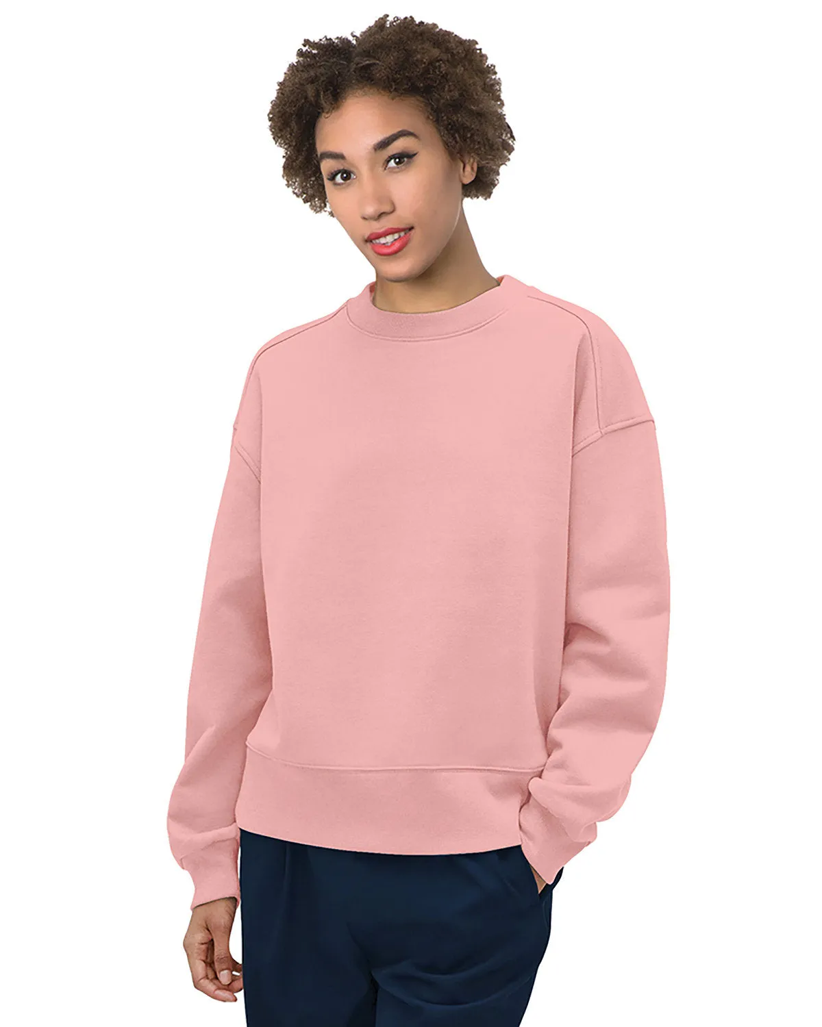 Bayside Ladies' Crewneck Fleece