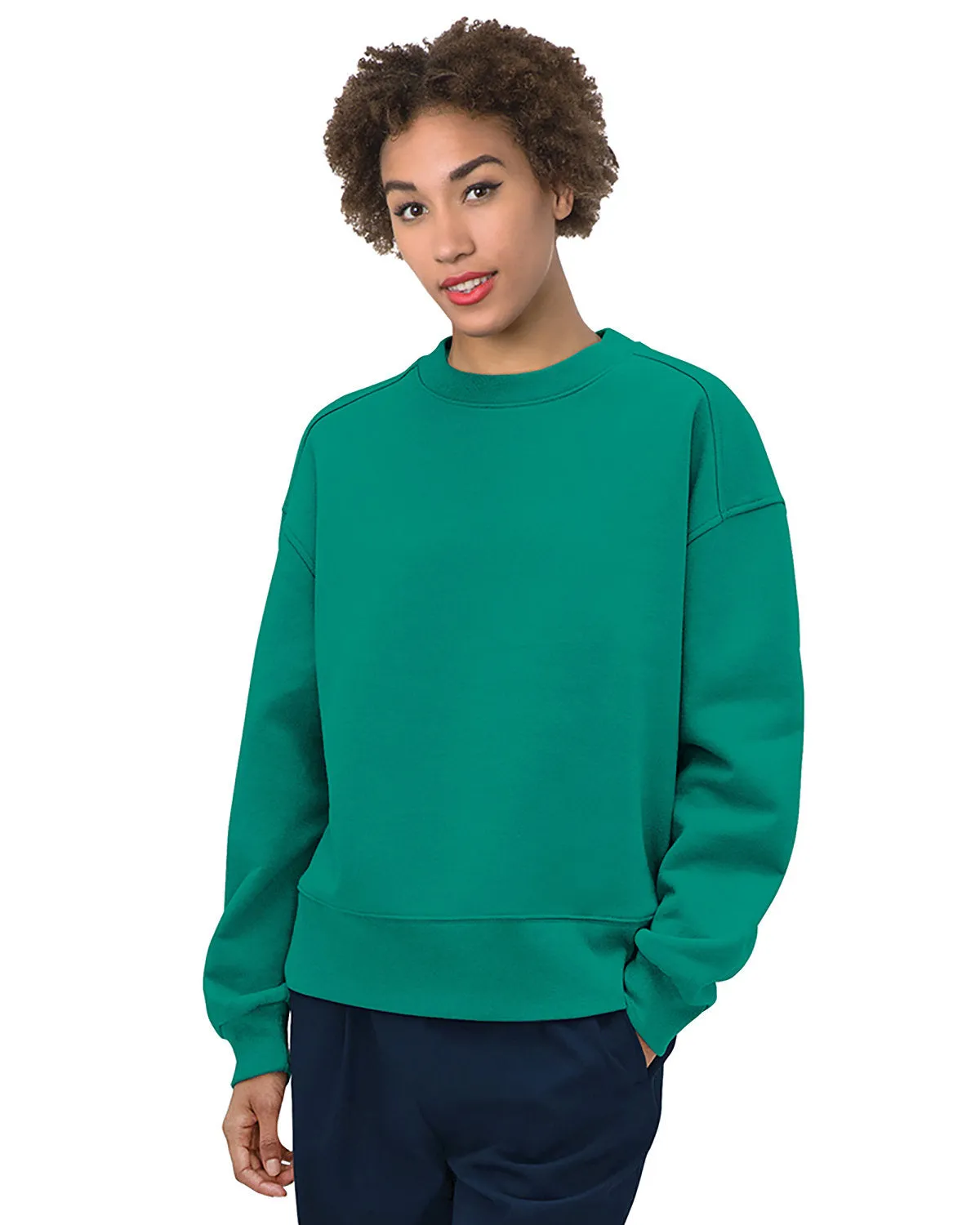 Bayside Ladies' Crewneck Fleece