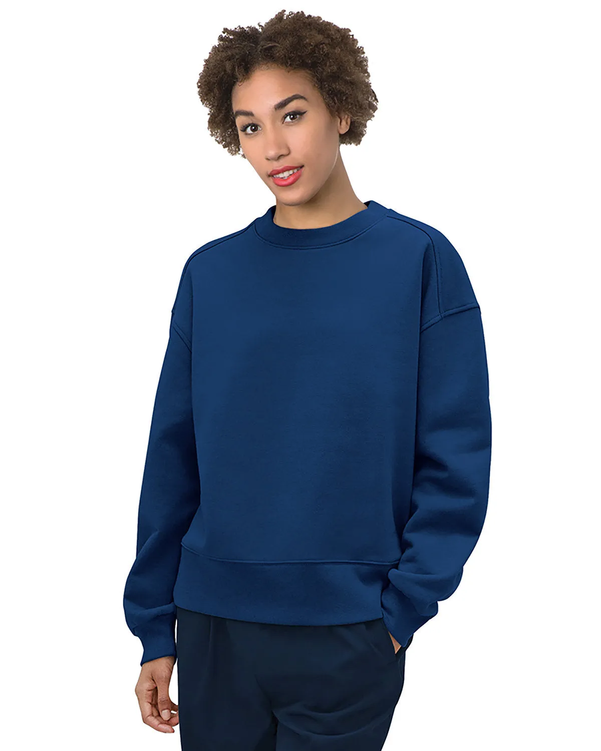 Bayside Ladies' Crewneck Fleece