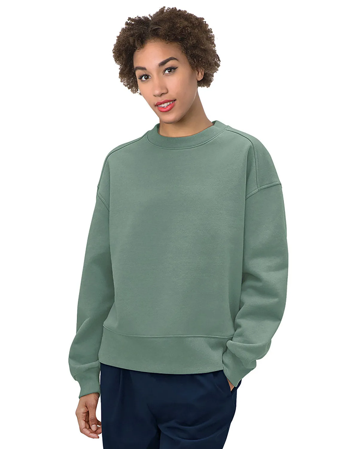 Bayside Ladies' Crewneck Fleece