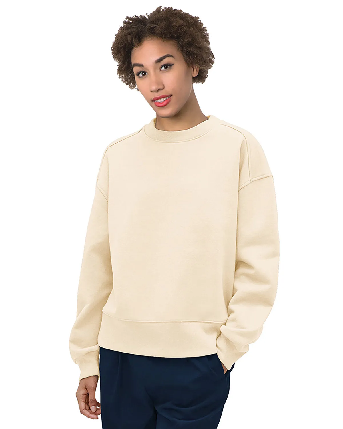 Bayside Ladies' Crewneck Fleece