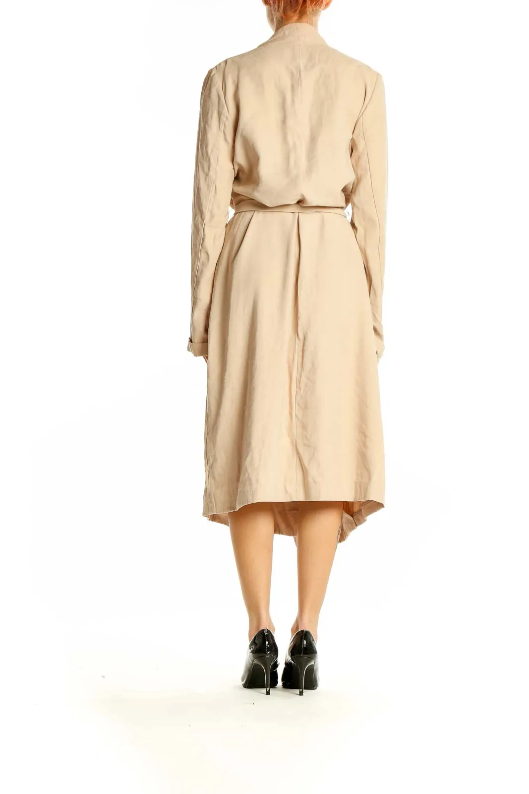 Beige Belted Trench Coat