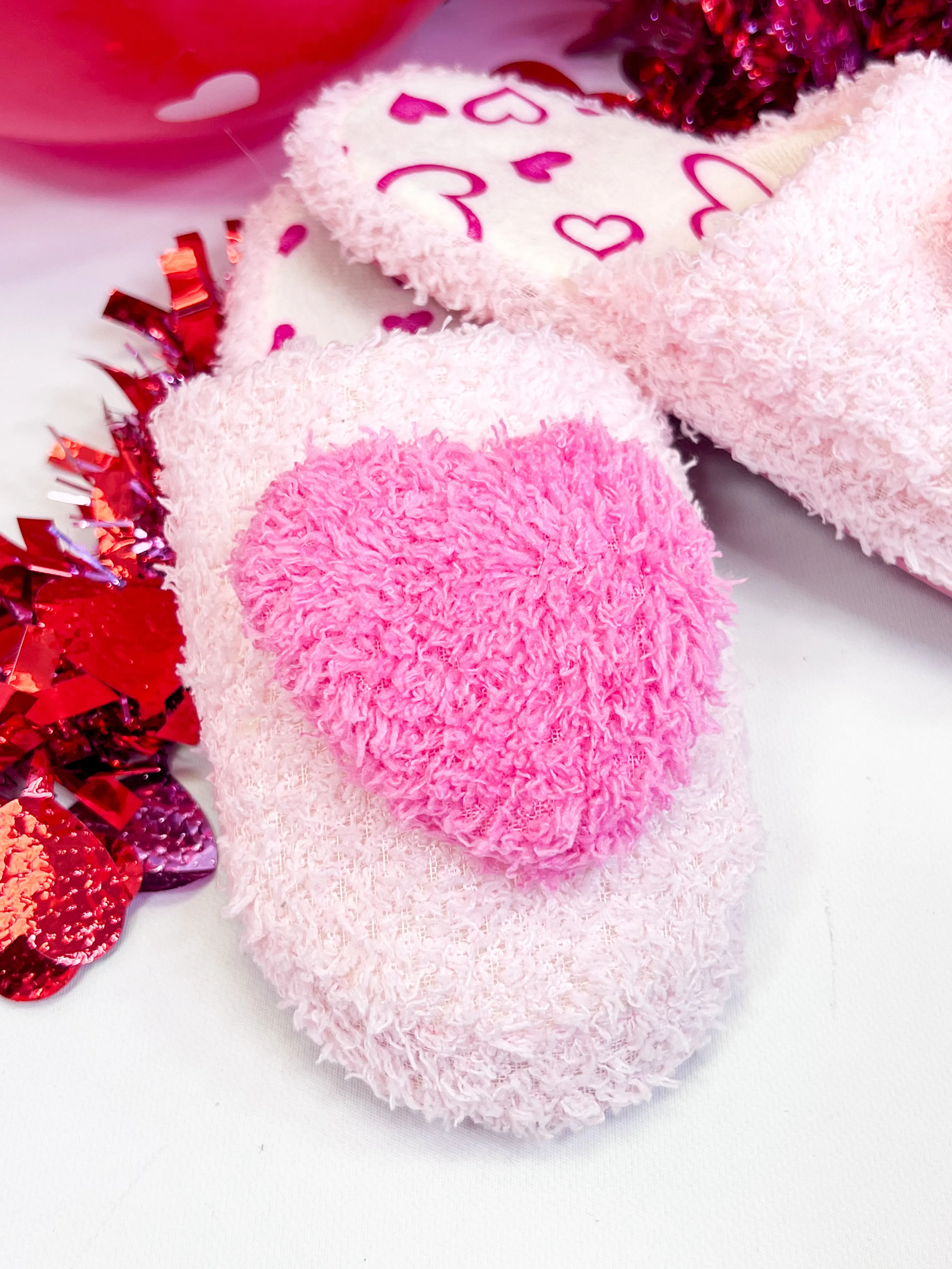 Belle - Two-Toned Pink Heart Slippers