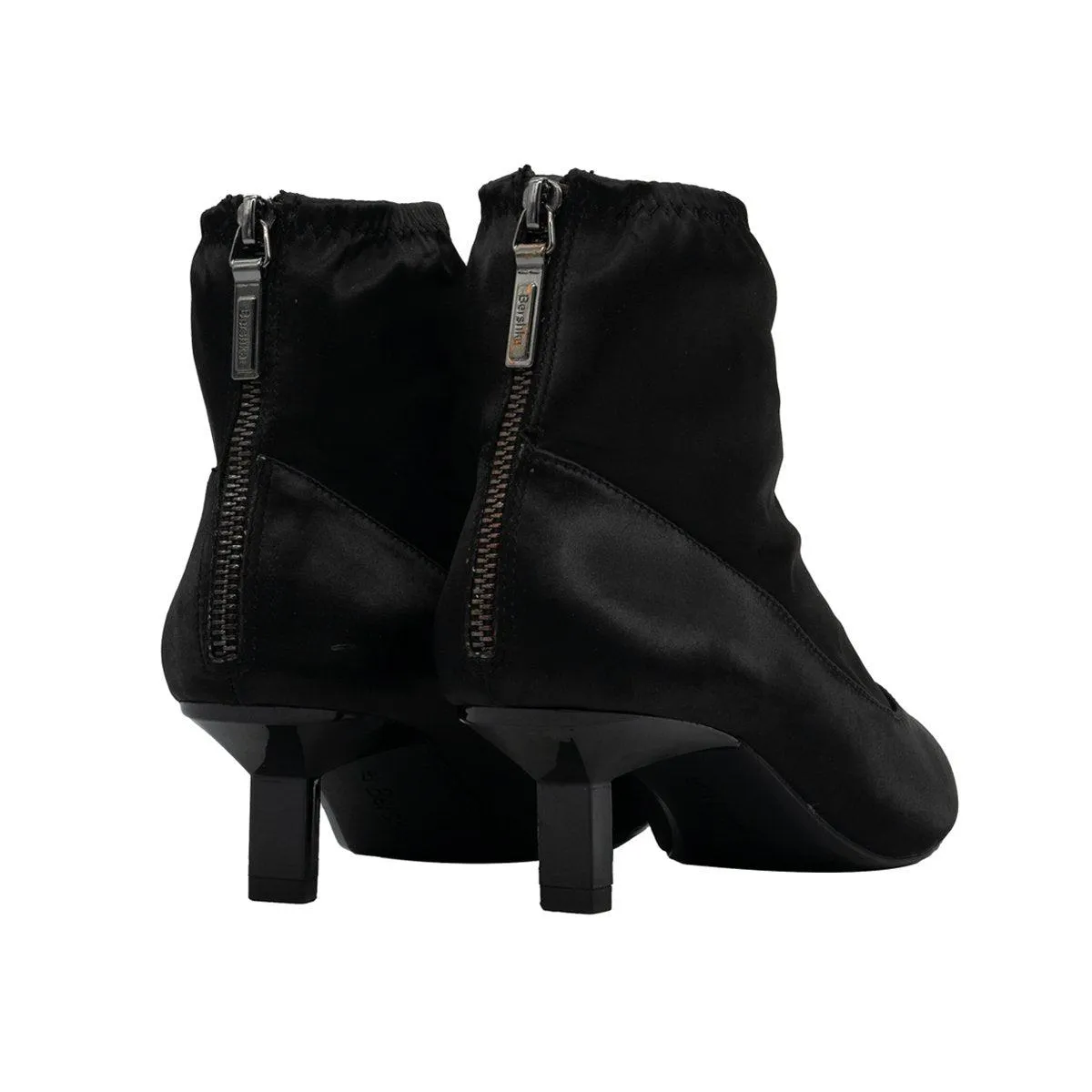 Bershka Ankle Boots Fabric Black Colour For Women