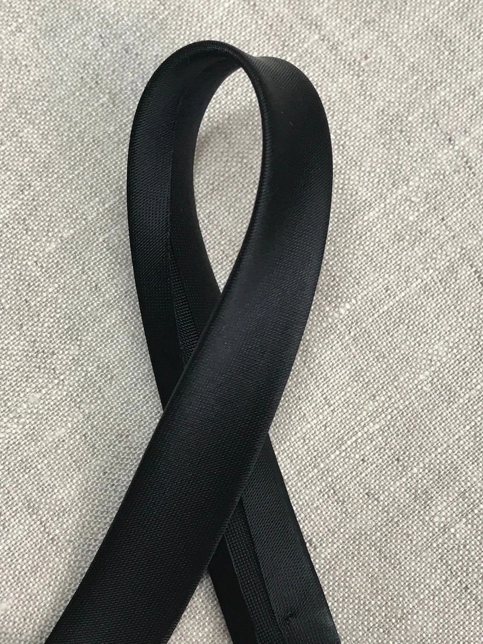 Black 15mm Satin Bias Binding