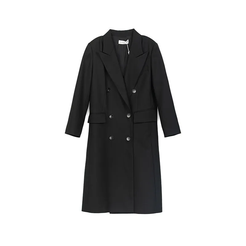 Black Extra Suit Blazer Trench Coats