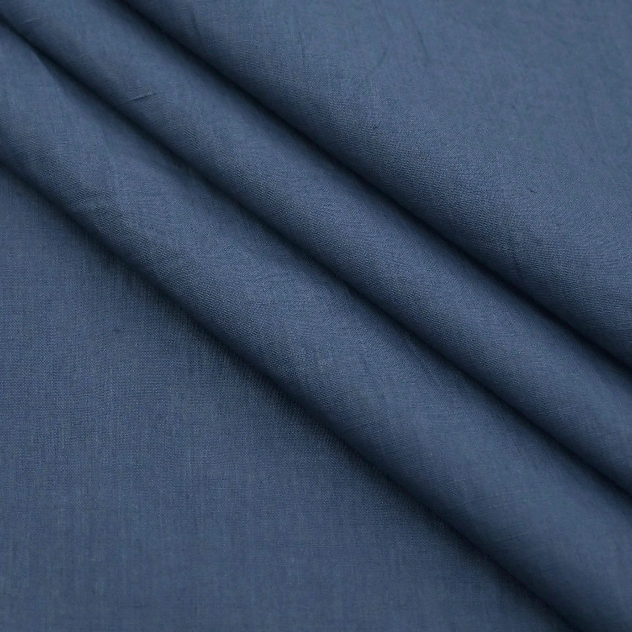 Blue Waxed Linen Fabric 98797