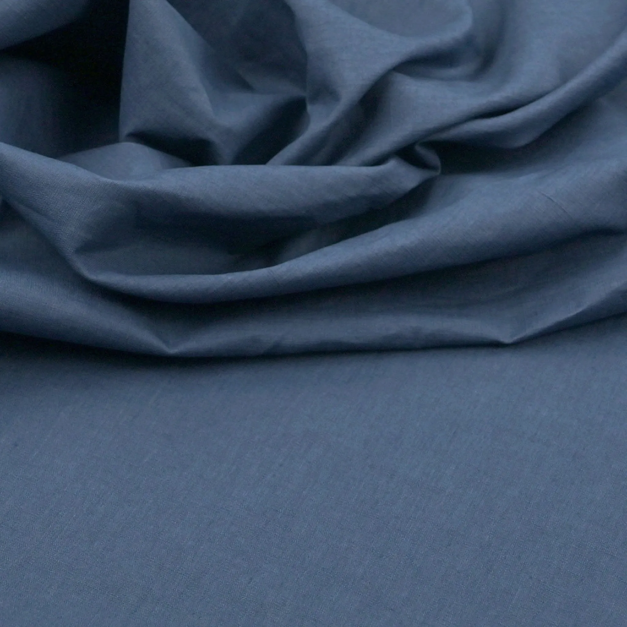 Blue Waxed Linen Fabric 98797