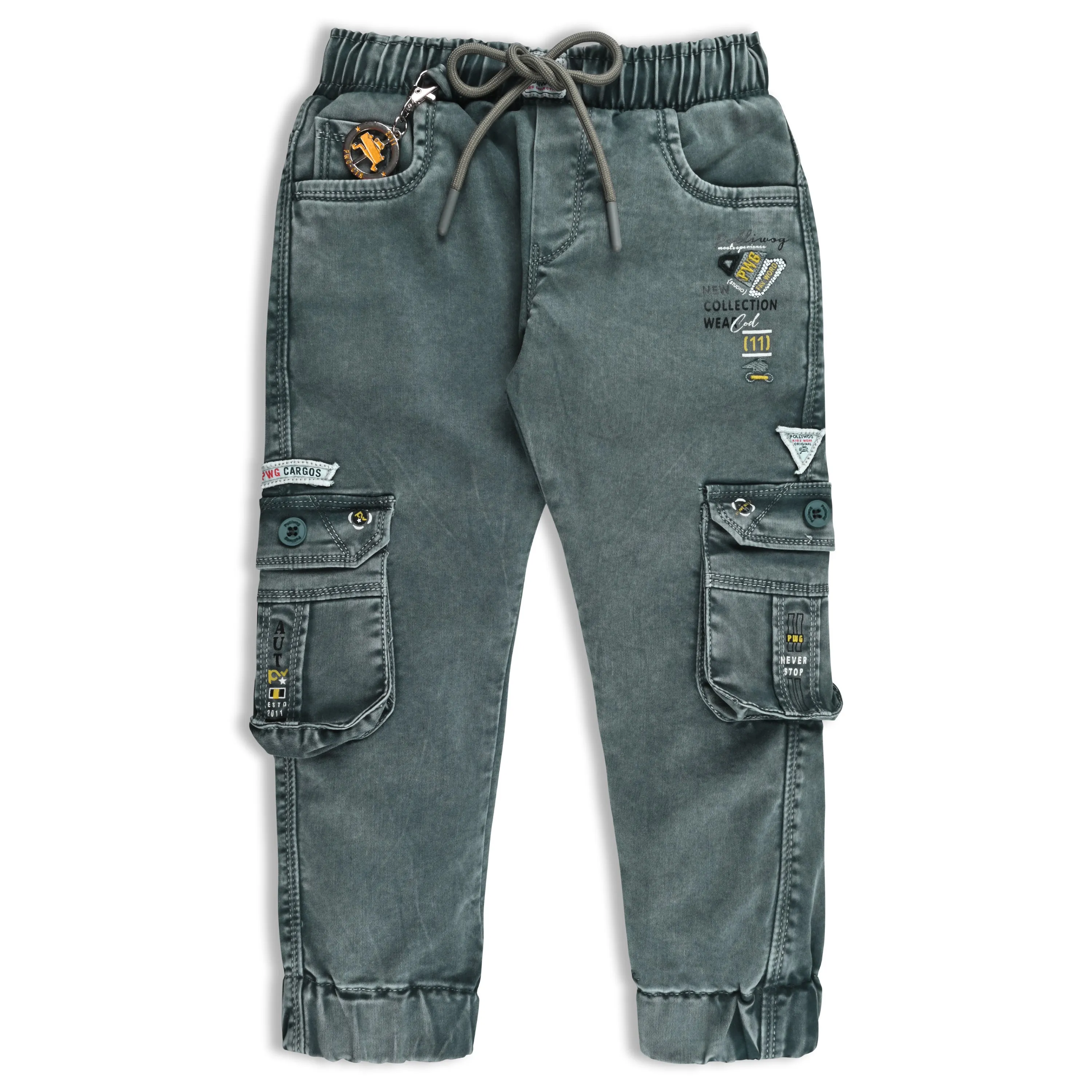 Boys Denim Printed Jogger Fit Jeans