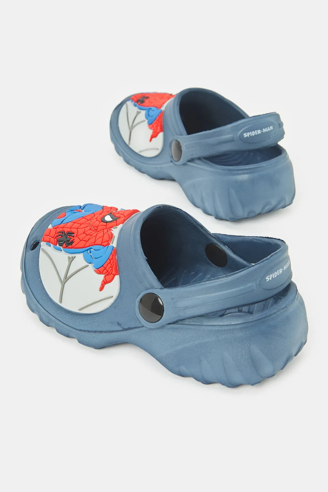 Boys Grey Spiderman Print Clog