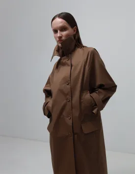 Brown trench coat