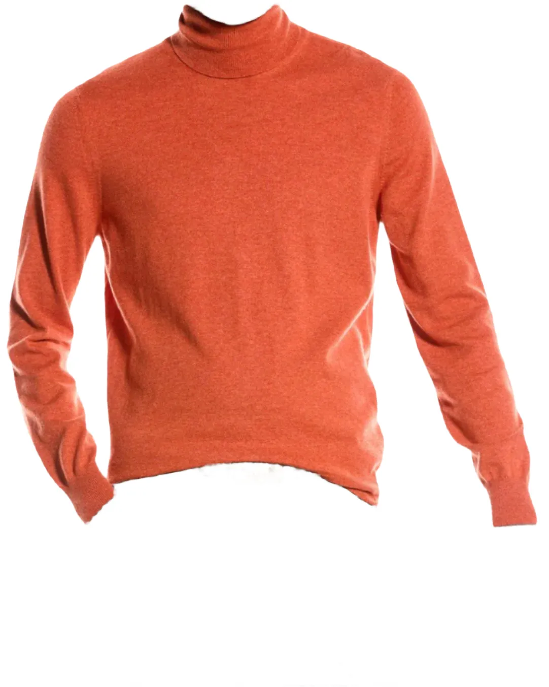 Brunello Cucinelli Mens Turtleneck 100% Cashmere Orange Sweater