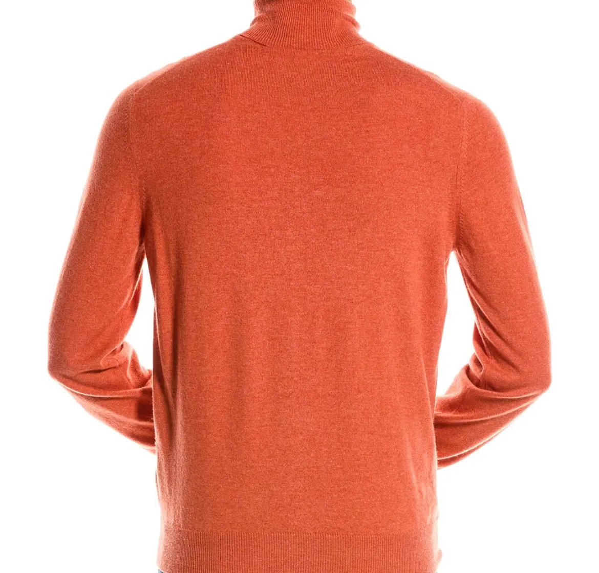 Brunello Cucinelli Mens Turtleneck 100% Cashmere Orange Sweater