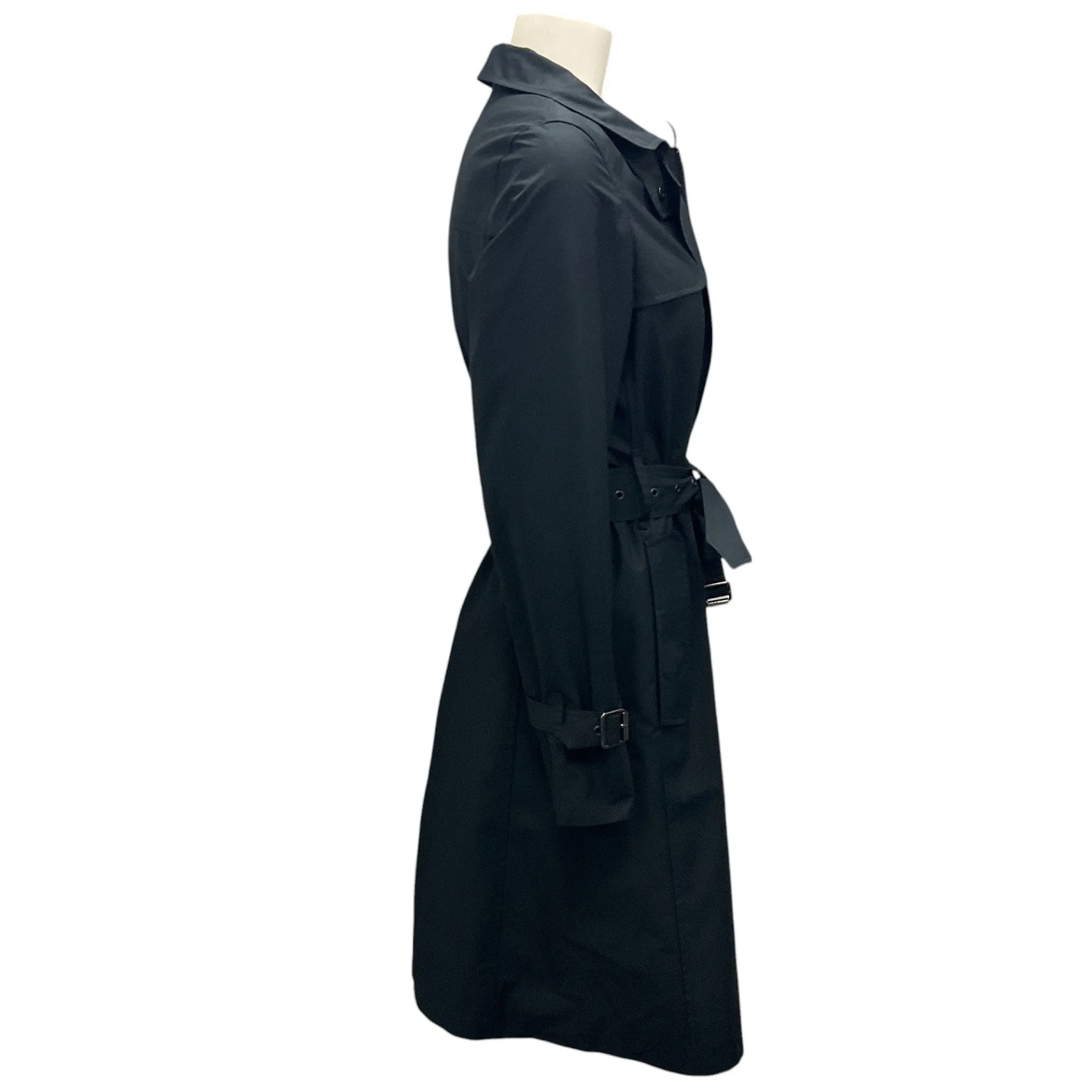 Burberry Black Belted Techno Trench Coat