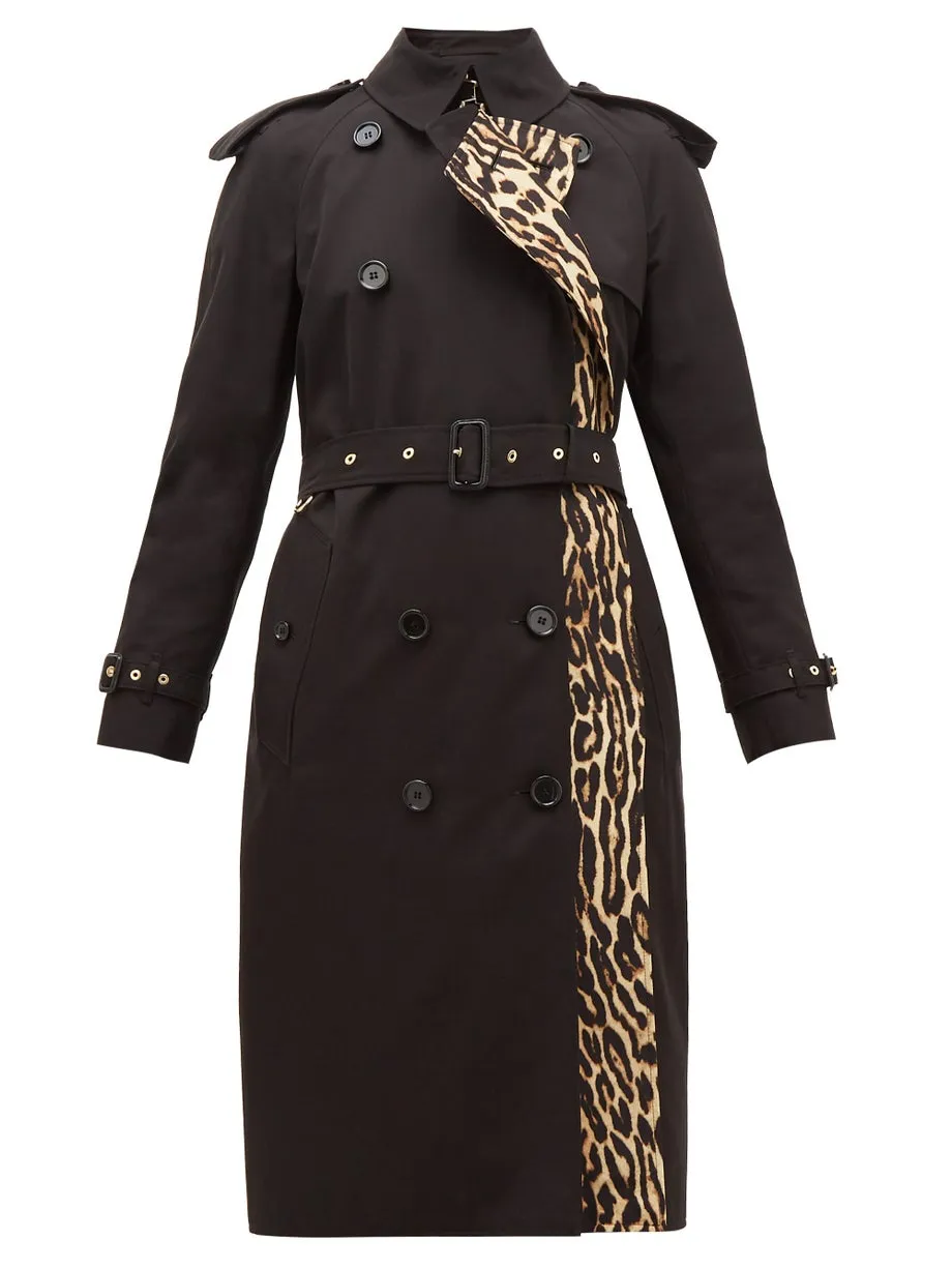 BURBERRY TRENCH BRIDSTOW LEOPARD PRINT LINING