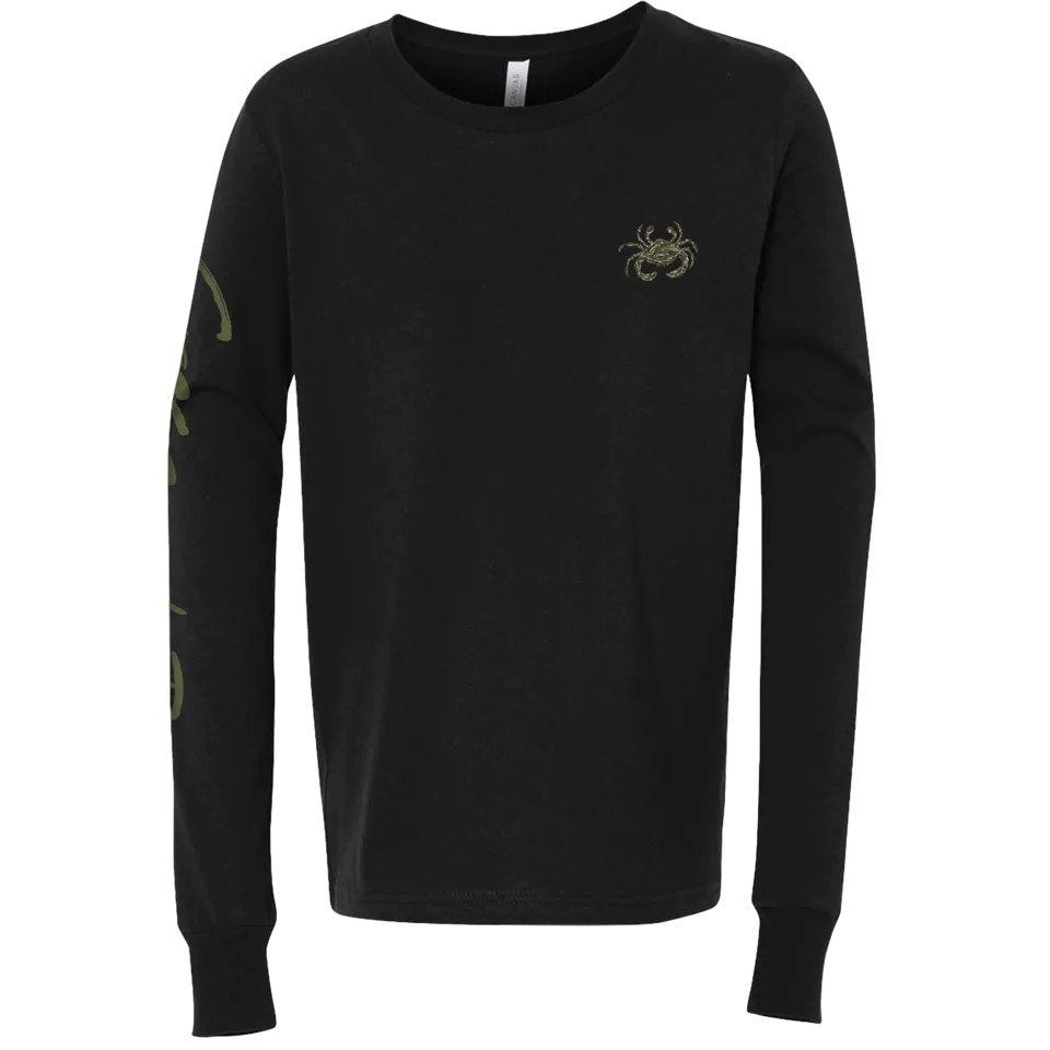 Camo Crab Youth Long Sleeve T-shirt