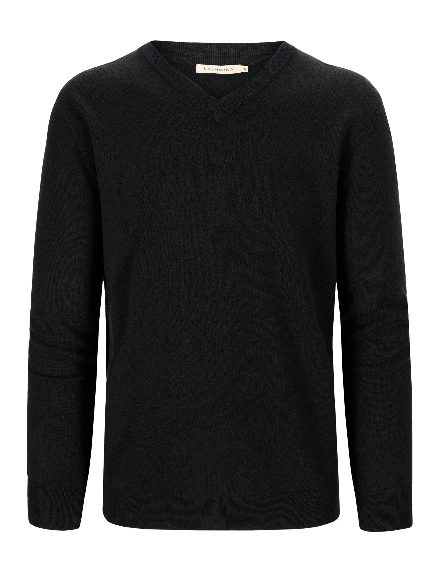 Cashmere sweater men "V-neck" - black