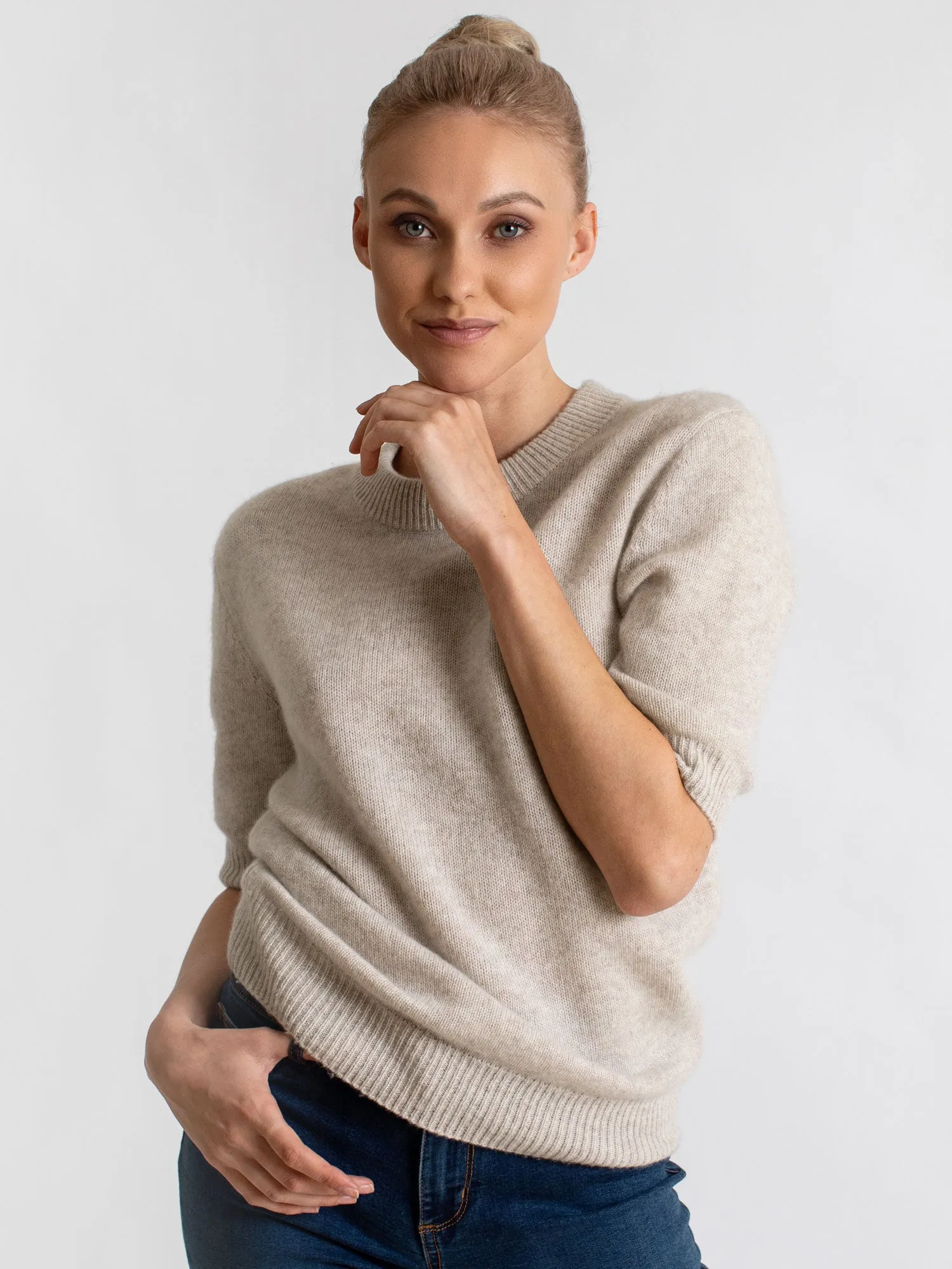 Cashmere sweater  "Sofia sweater" - beige