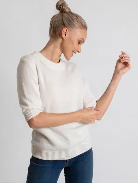 Cashmere sweater  "Sofia sweater" - white