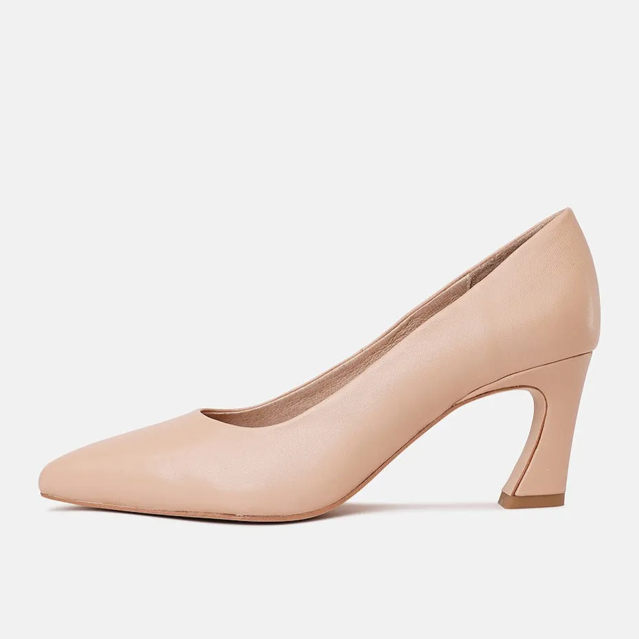 Charli Nude Leather Heels