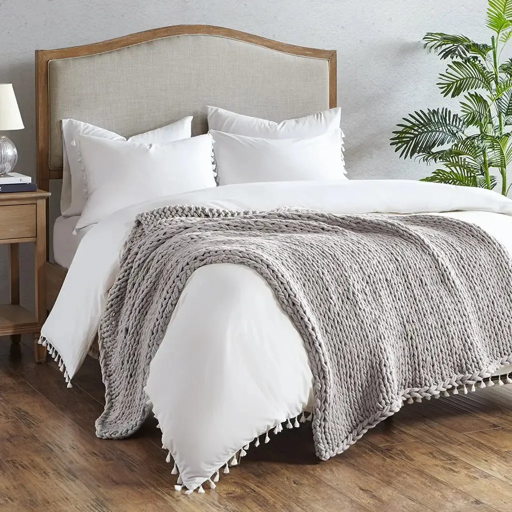 Chenille Chunky Knit Throw Blanket