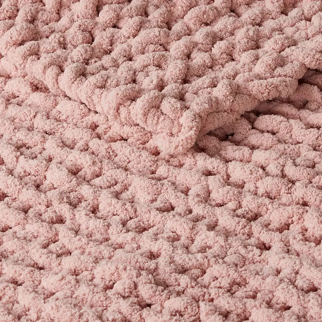 Chenille Chunky Knit Throw Blanket