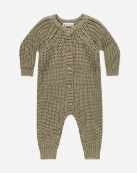 Chunky Knit Jumpsuit - Olive