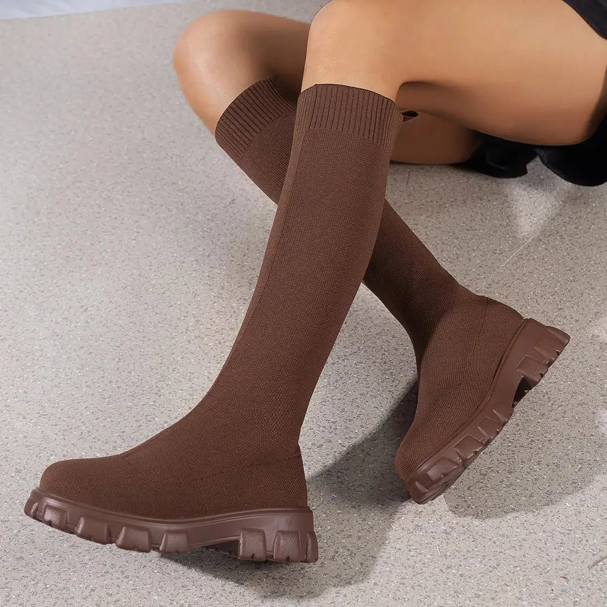 Chunky Sock Boots