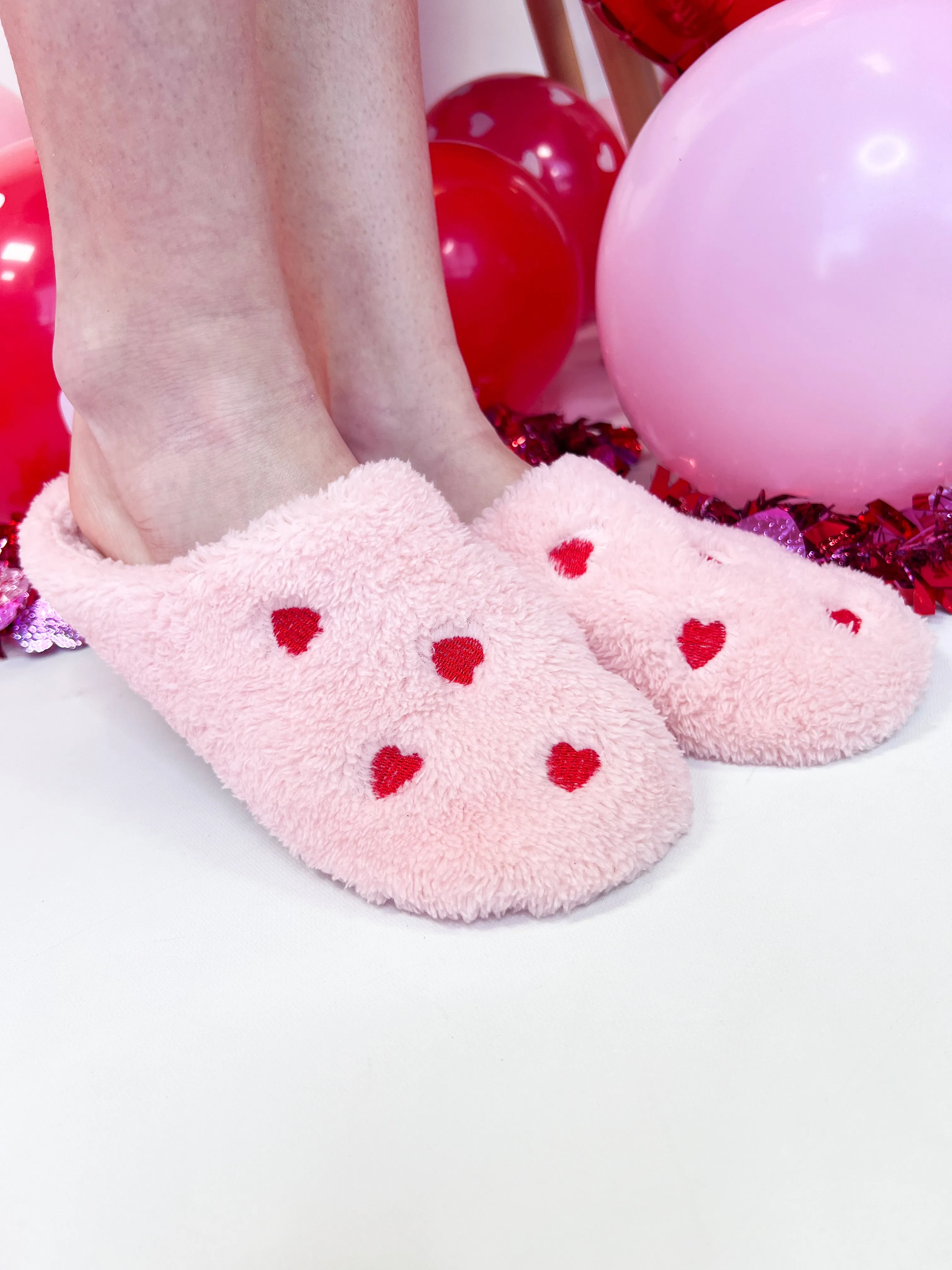 Clarissa - Pink Heart Slippers