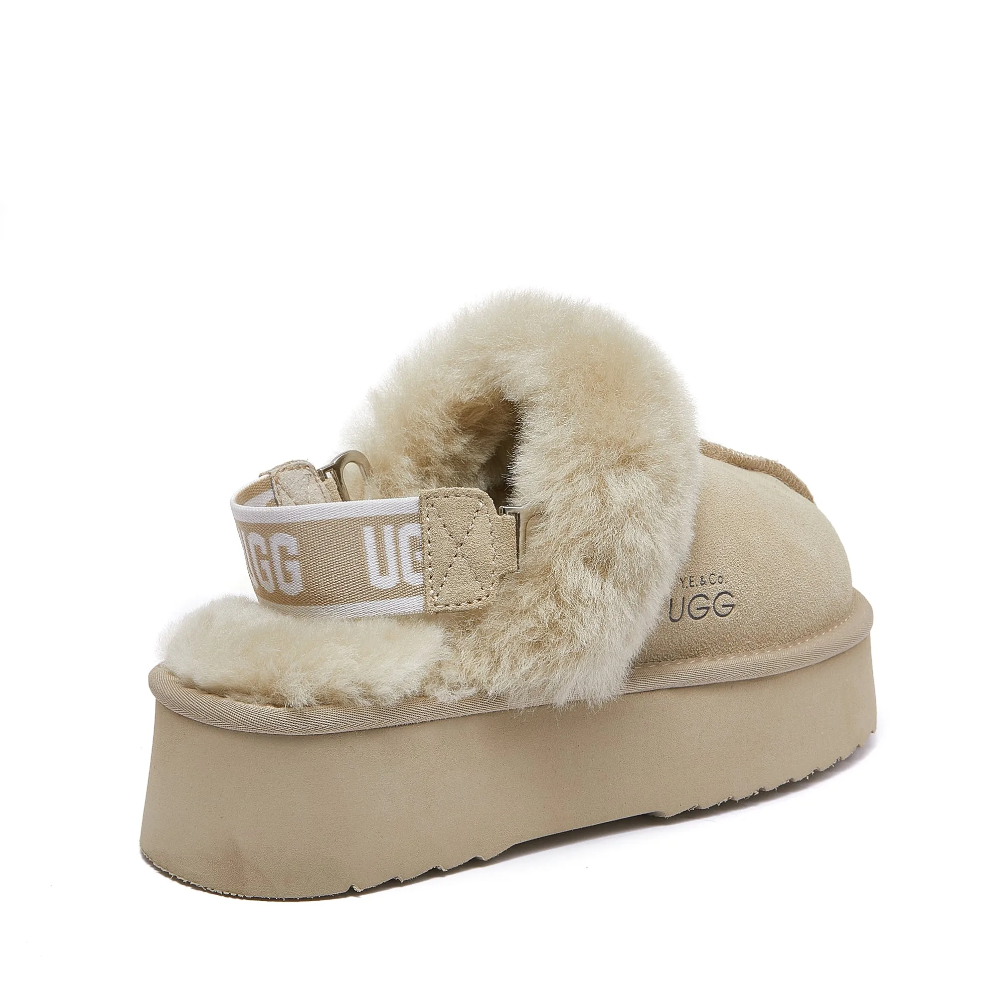 Classic Lady's Scuff - Platform Sole Premium Australian Sheepskin UGG Slippers