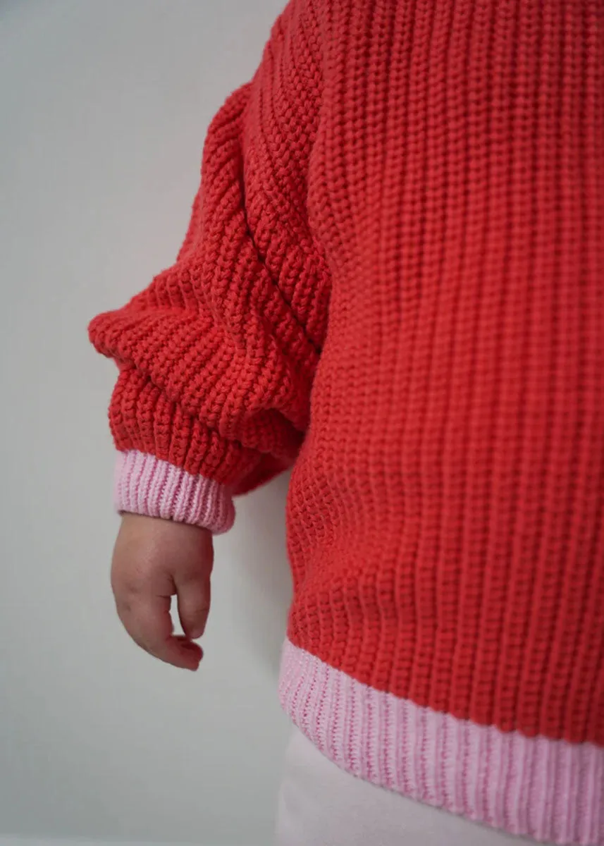 Cosy Knit Sweater - Watermelon